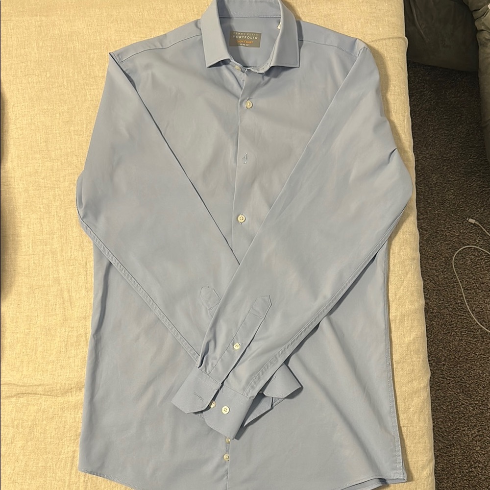 Perry Ellis Blue Dress Shirt